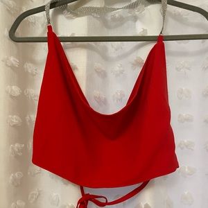 Superdown rhinestone top